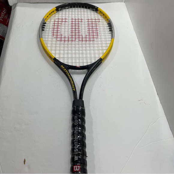Wilson Titanium Soft Shock Tennis Racquet Matchpoint Black & Yellow Match Point - Picture 2 of 14